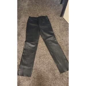 Siena Studio Genuine Lined Leather Pants Black WOMENS SIZE 6